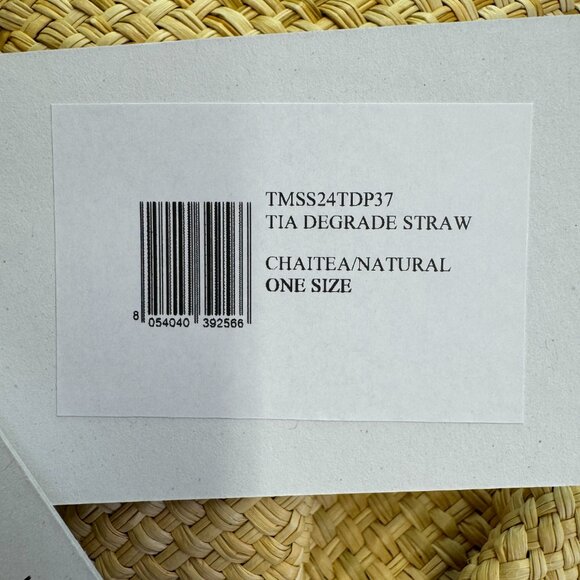 Themoire Tia Degrade Straw Crossbody Bag - Natural - Picture 10 of 10